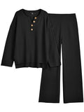 LILLUSORY Women's Oversized Cozy Knit Lounge Set