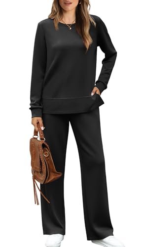 Women's Lounge Sets: Cozy Sweatshirt and Wide Leg Tracksuit