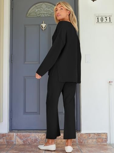 LILLUSORY Women's Oversized Cozy Knit Lounge Set