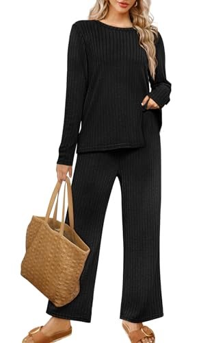 Women's Cozy Two-Piece Lounge Set with Pockets