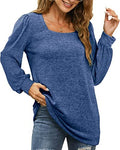 Square Neck Tunic Tops for Women