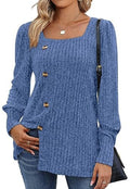 Women's Casual Fall Sweaters with Square Neck - 2023 Fashion
