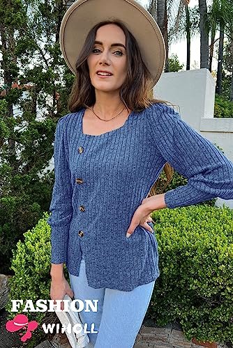 Women's Casual Fall Sweaters with Square Neck - 2023 Fashion